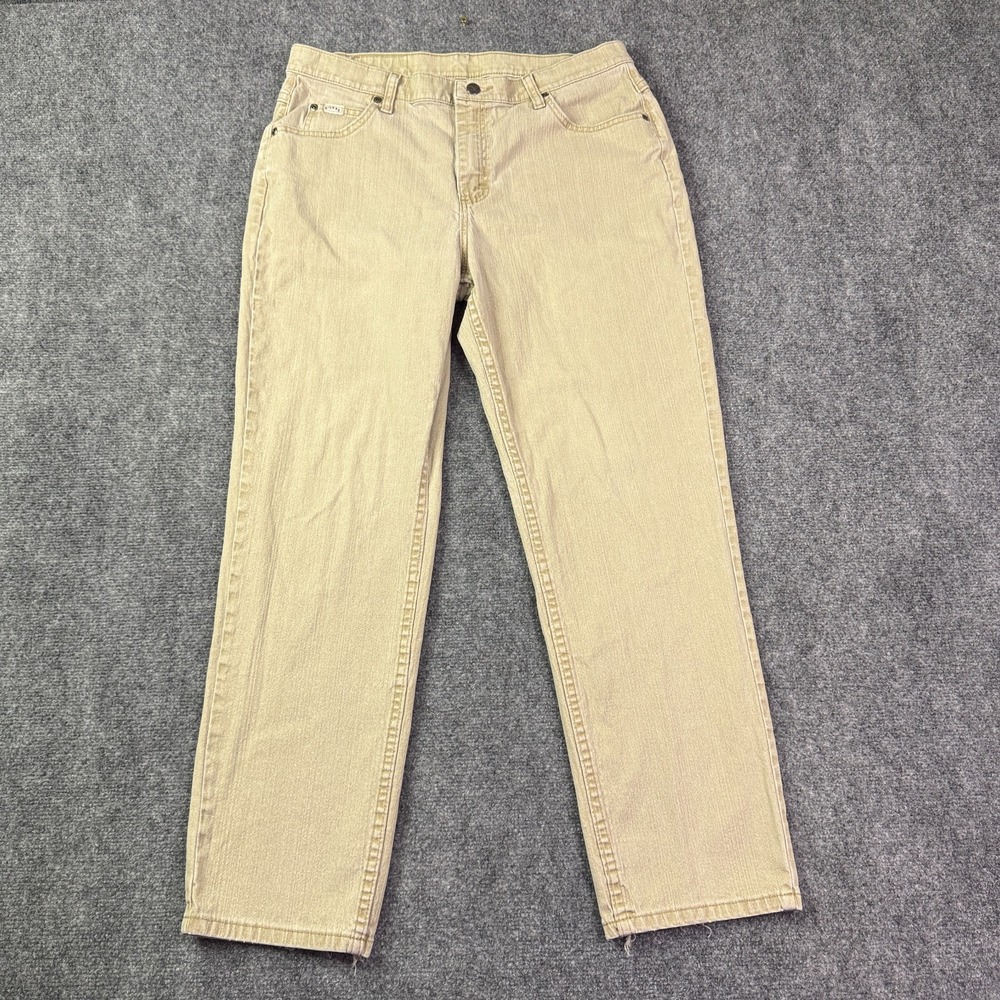 Riders By Lee Womens Straight Leg Jeans 14 Vintage 90s Beige High Rise Mom Denim